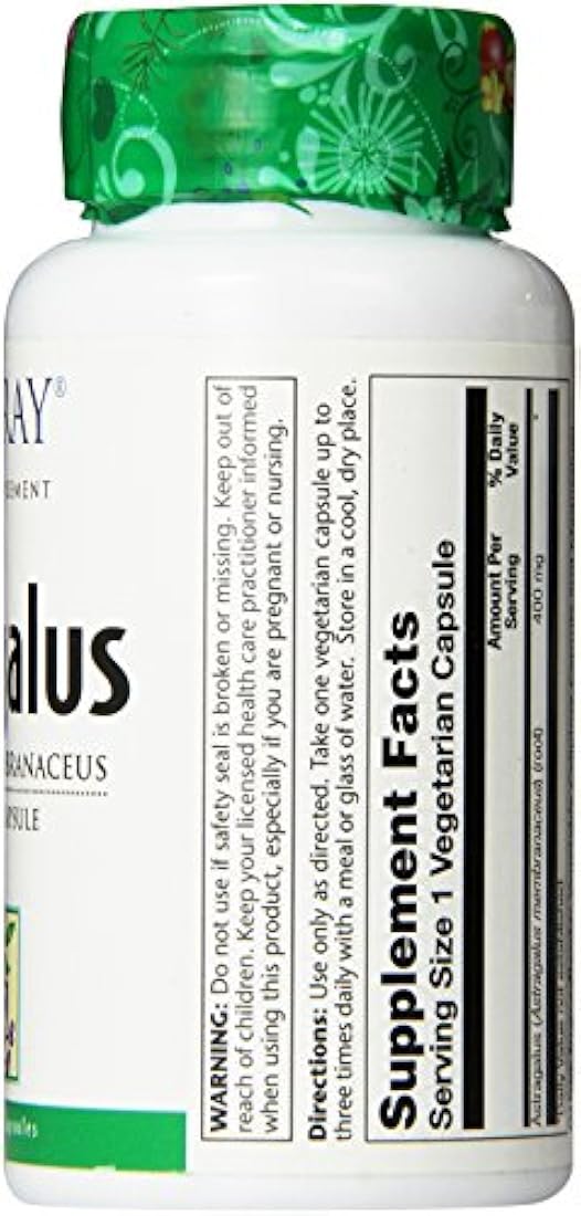 Solaray Astragalus Cápsulas, 400 mg, 100 Count