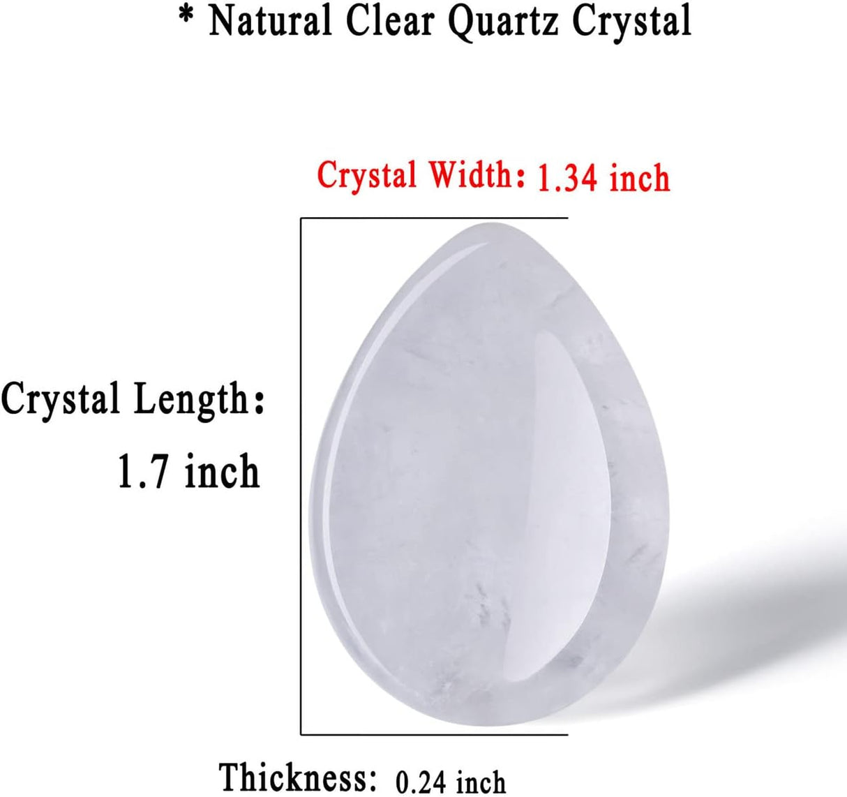 DUQGUHO Piedra de preocupación de 1.7 pulgadas, cristales