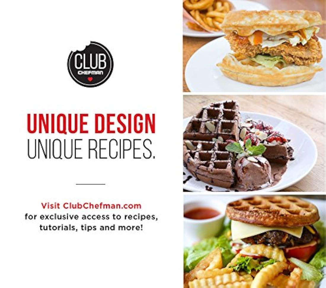 Wafflera giratoria de acero inoxidable Marca CHEFMAN