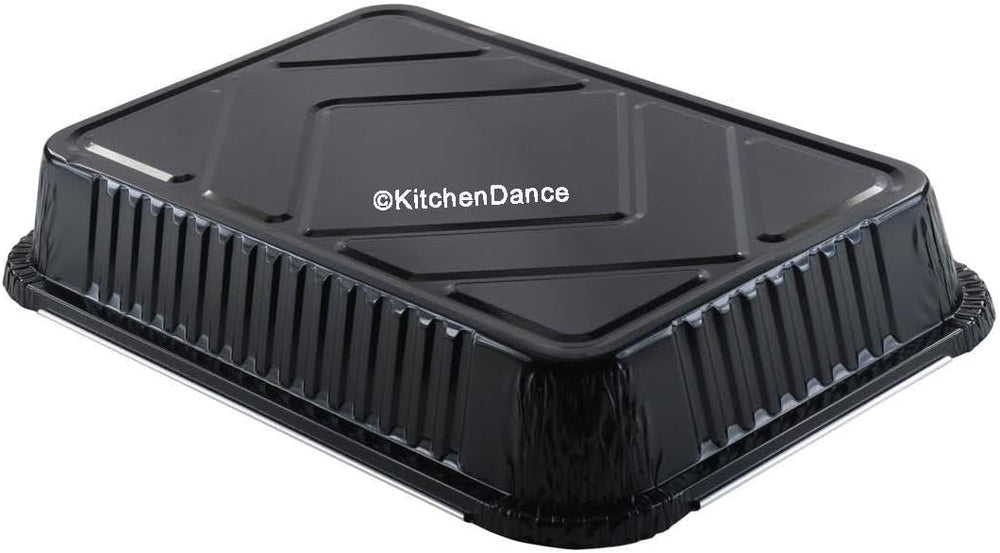 KitchenDance - Sartén oblonga desechable de aluminio de colores, moldes