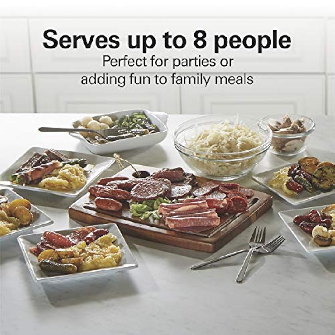 Parrilla eléctrica de 8 porciones Raclette para interiores