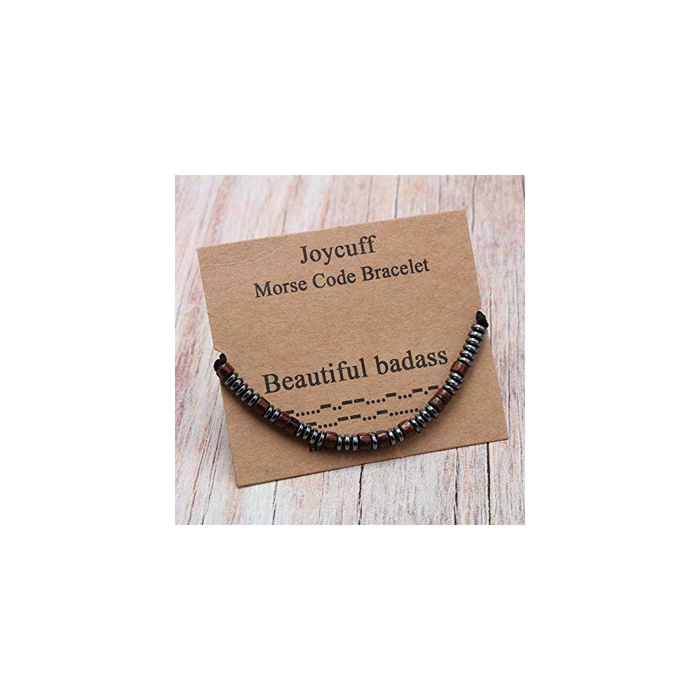 Pulseras y tobilleras motivacional en código morse