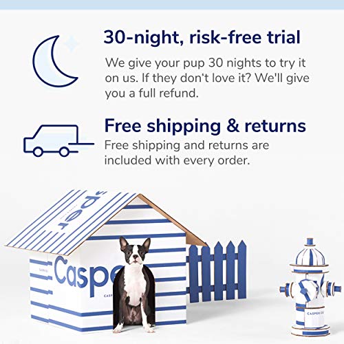 Cama para perro de espuma viscoelástica de felpa Casper