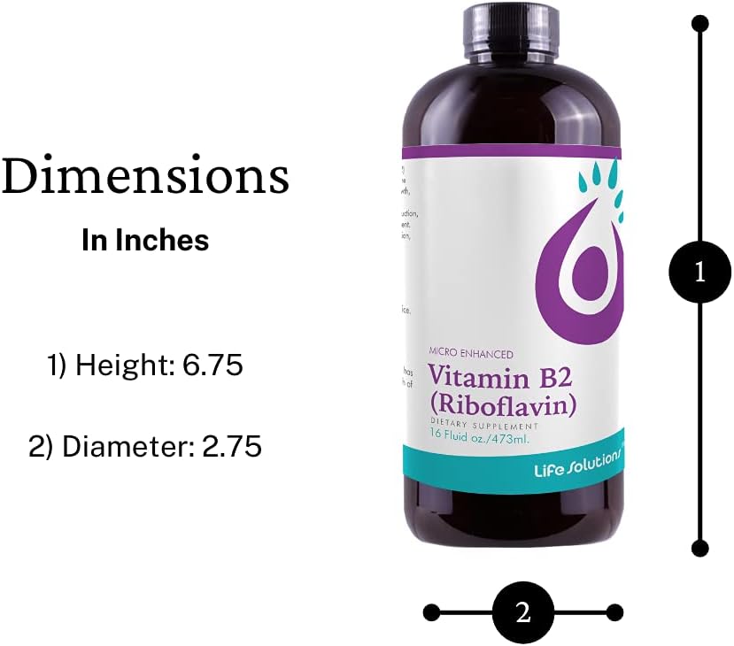 Vitamina B2 líquida (riboflavina) 16oz dietético líquido