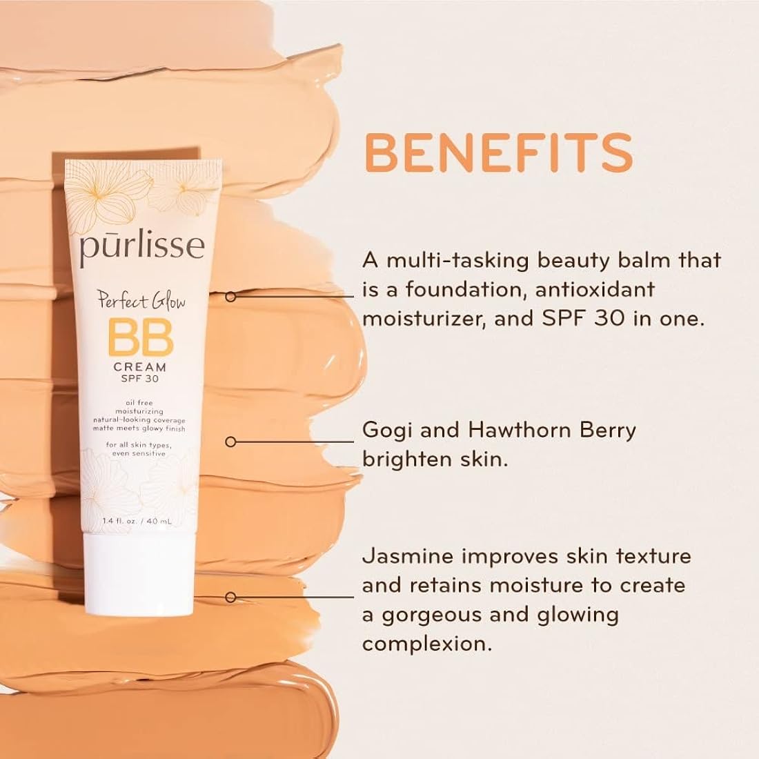 Cuidado Facial Crema base BB con SPF 30 base clara