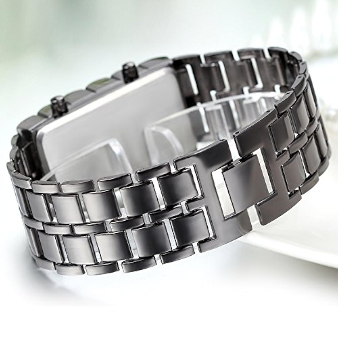 Reloj de pulsera para hombre Moda Novedad Lava Rojo Azul LED