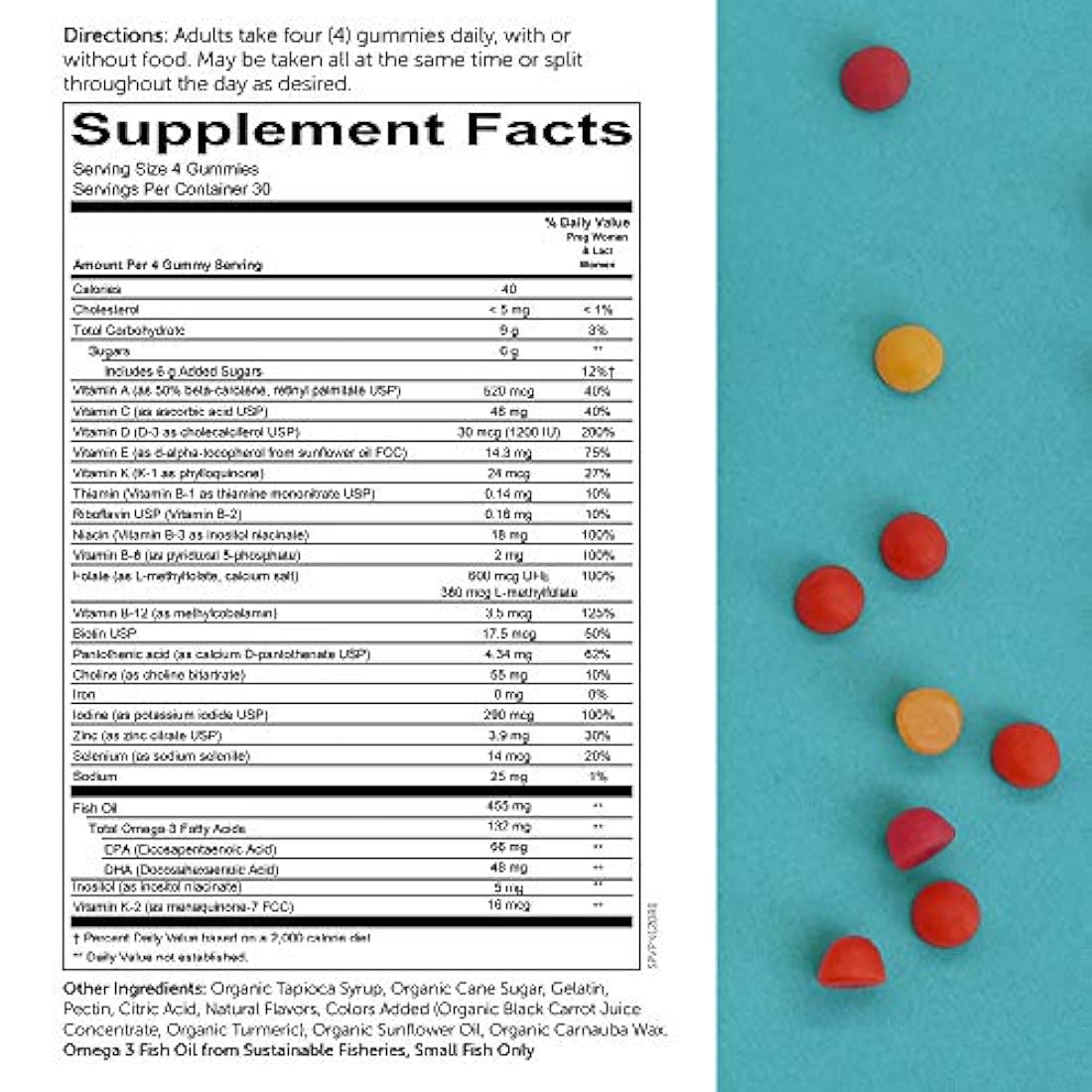 Vitaminas prenatales con ácido fólico multivitamínico