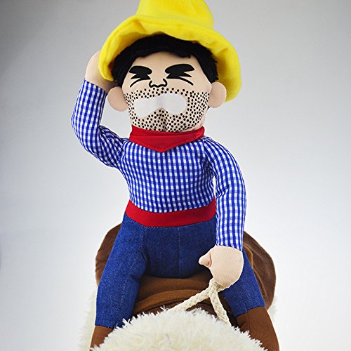 NACOCO Cowboy Rider Disfraz de perro para perros Ropa estilo
