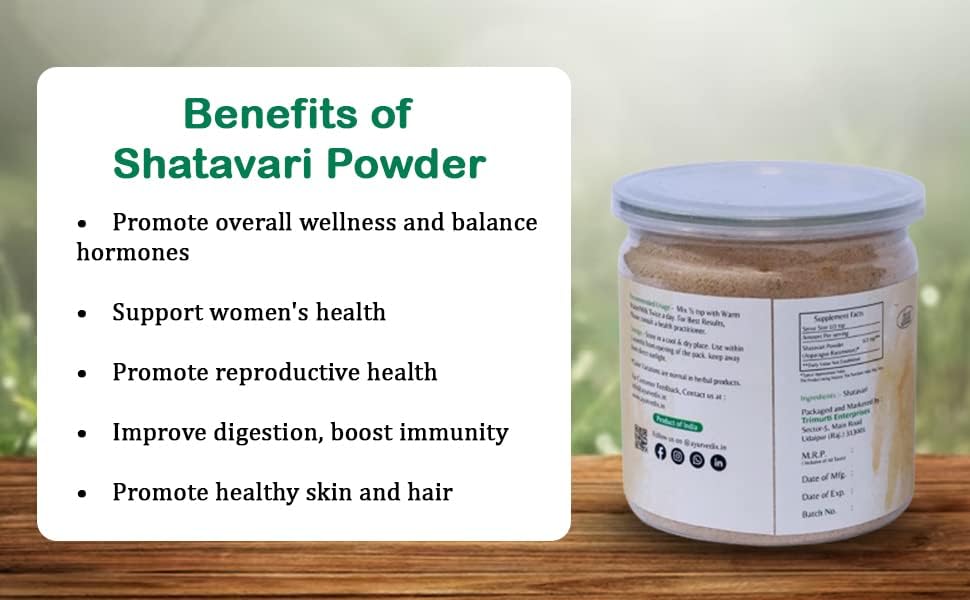 Suplemento Shatavari en polvo orgánico Hierba ayurvédica