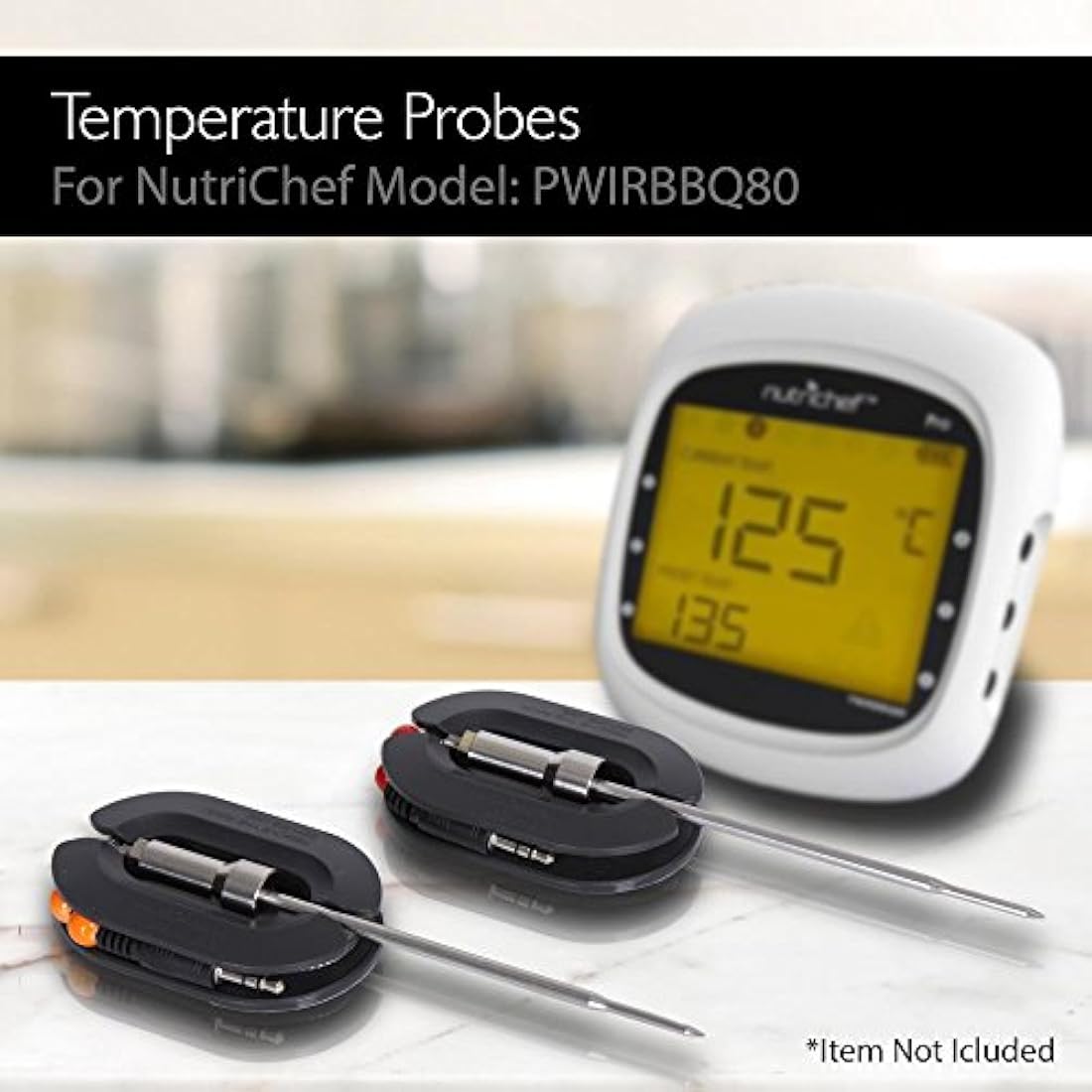 Termómetro para barbacoa 2 pzas NUTRICHEF PRTPWIRBBQ80PG