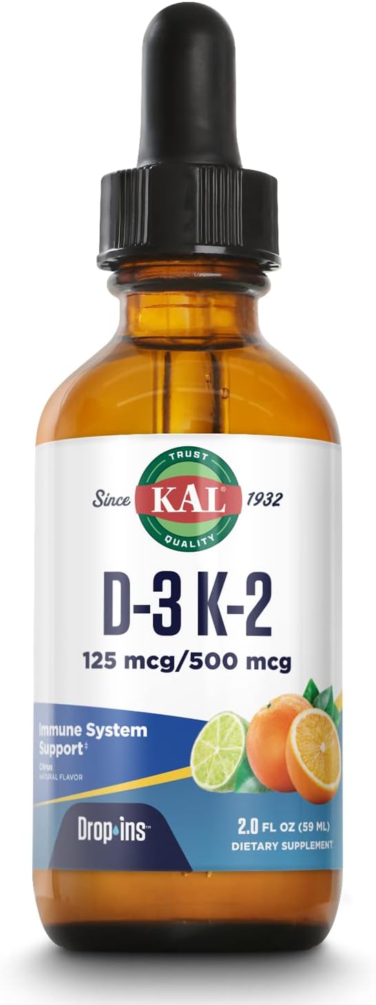 KAL D3 K2 Drops Liquid Vitamina D3 K2 125/500 mcg