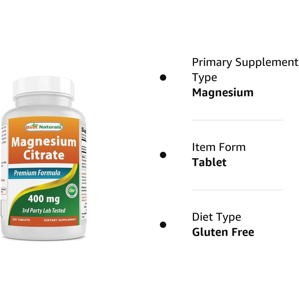 Suplementos Alimenticios 250 comprimidos de magnesio