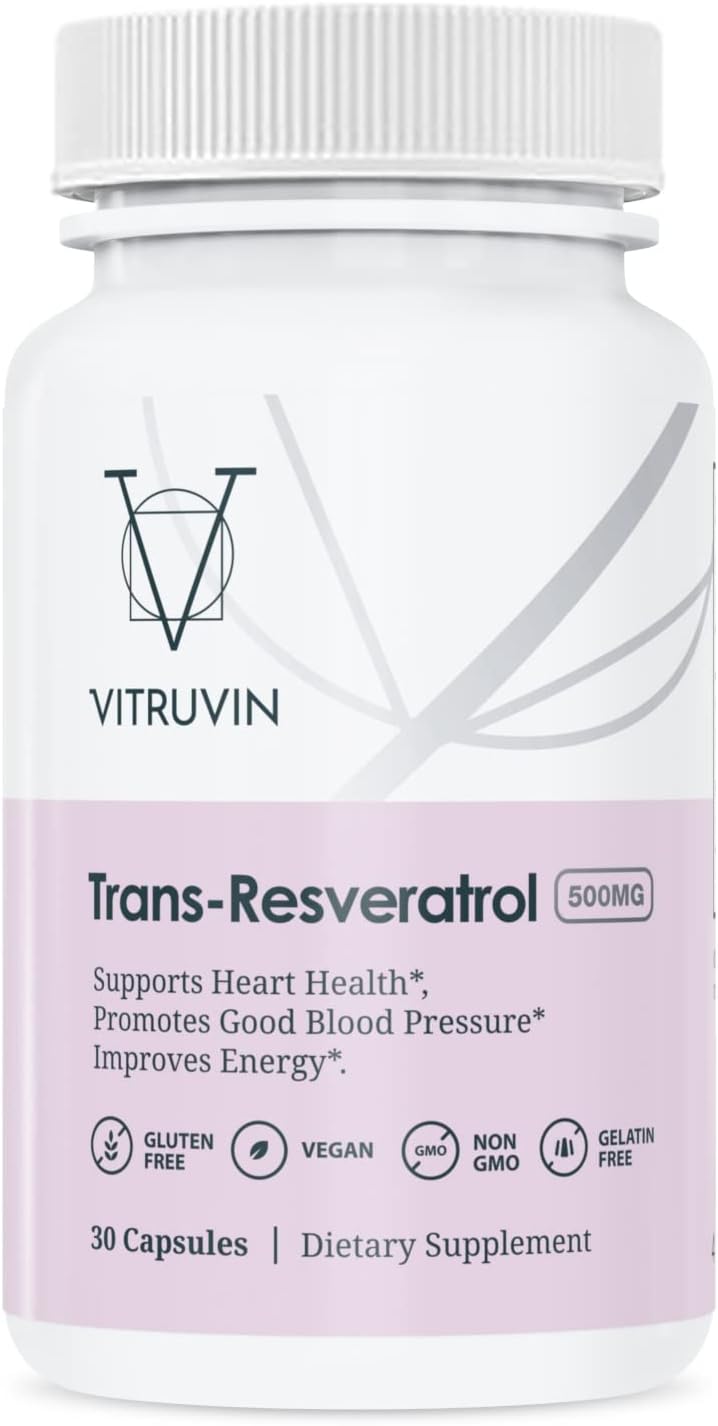 Suplemento resveratrol 500 mg piperina 5 mg vegano sin OMG