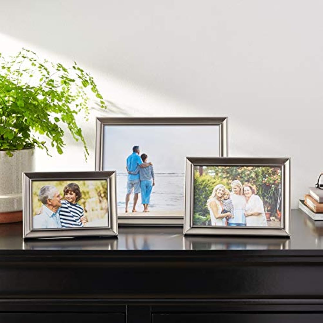 Lawrence marcos cepillado marco de imagen de metal