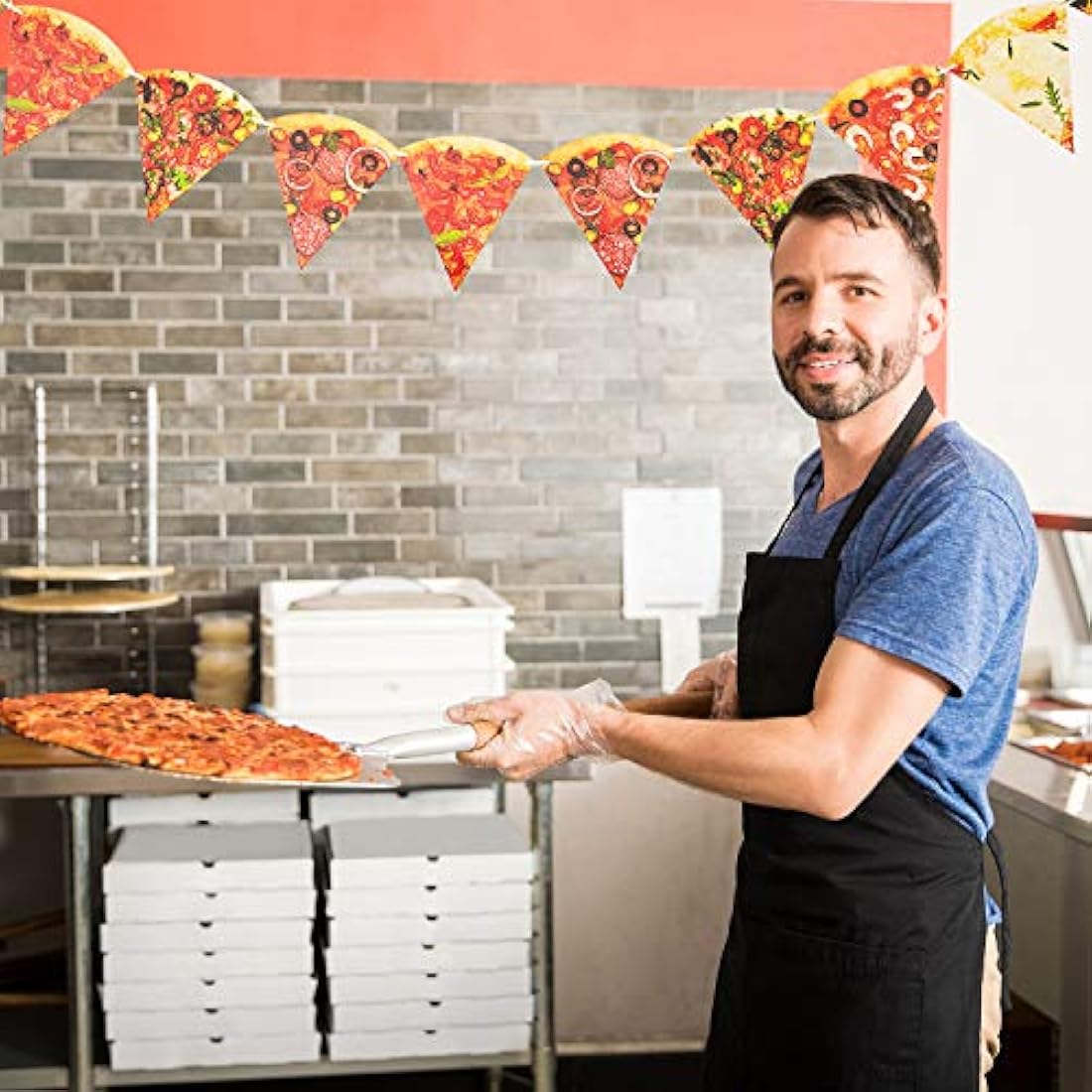 4 piezas Pizza Foto Banner Pizza Banderín Pizza Fiesta