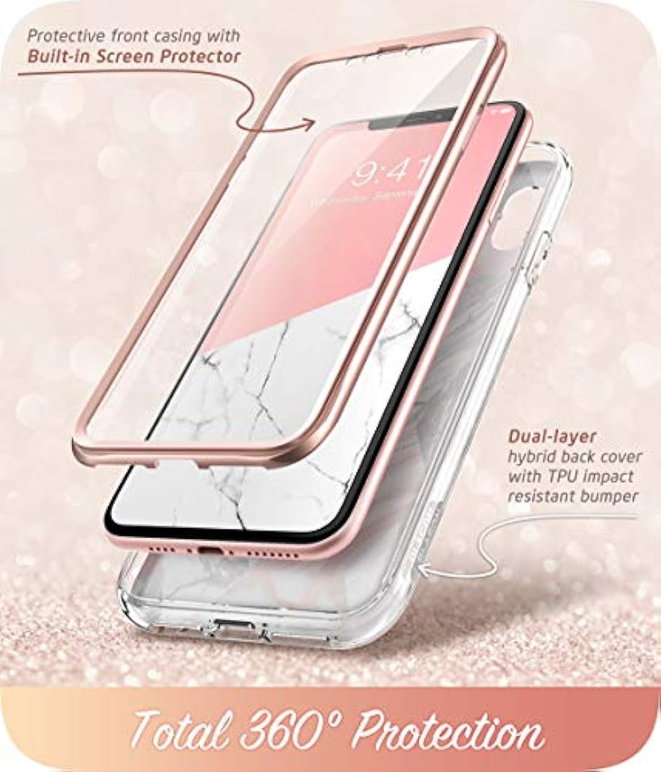 Funda para iPhone XR, protector de pantalla integrado