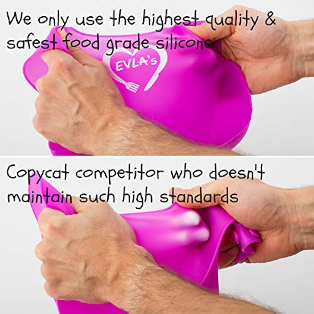 Platos de silicona para baberos y cucharas