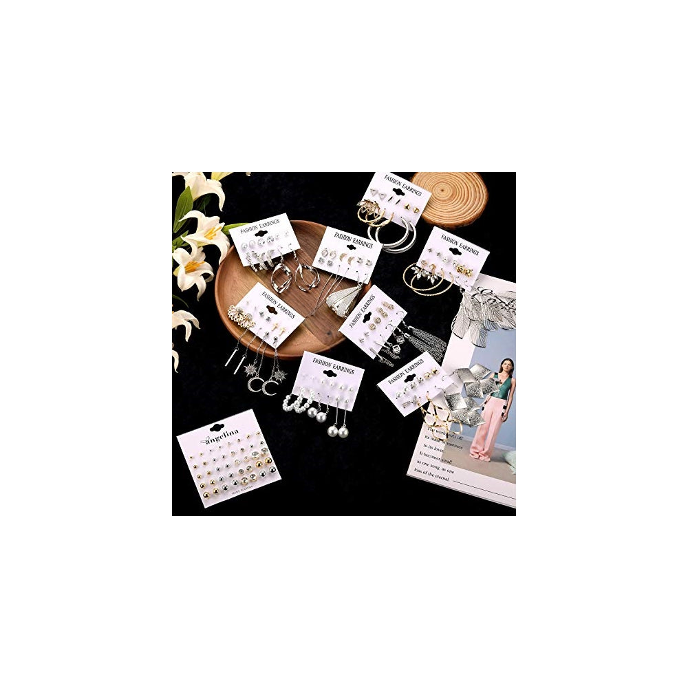 Aretes colgantes de gota para mujeres 68 pares