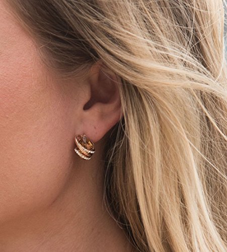 Pendientes de seda chapados en oro rosa de 18 quilates