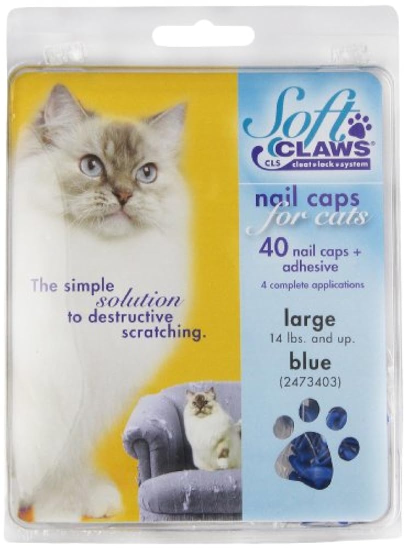 Soft Claws tapones azules de uñas para gatos