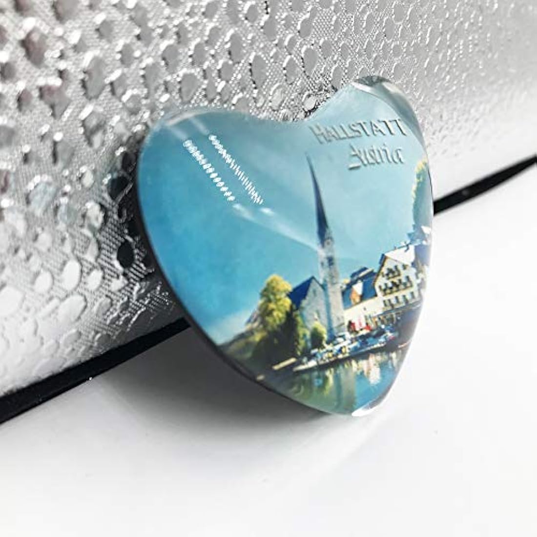 Imán de cristal para nevera en 3D, Hallstatt Austria