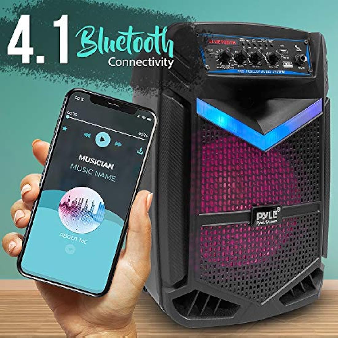 Parlantes Portátiles altavoces Bluetooth PYLE-PRO PPHP1242B