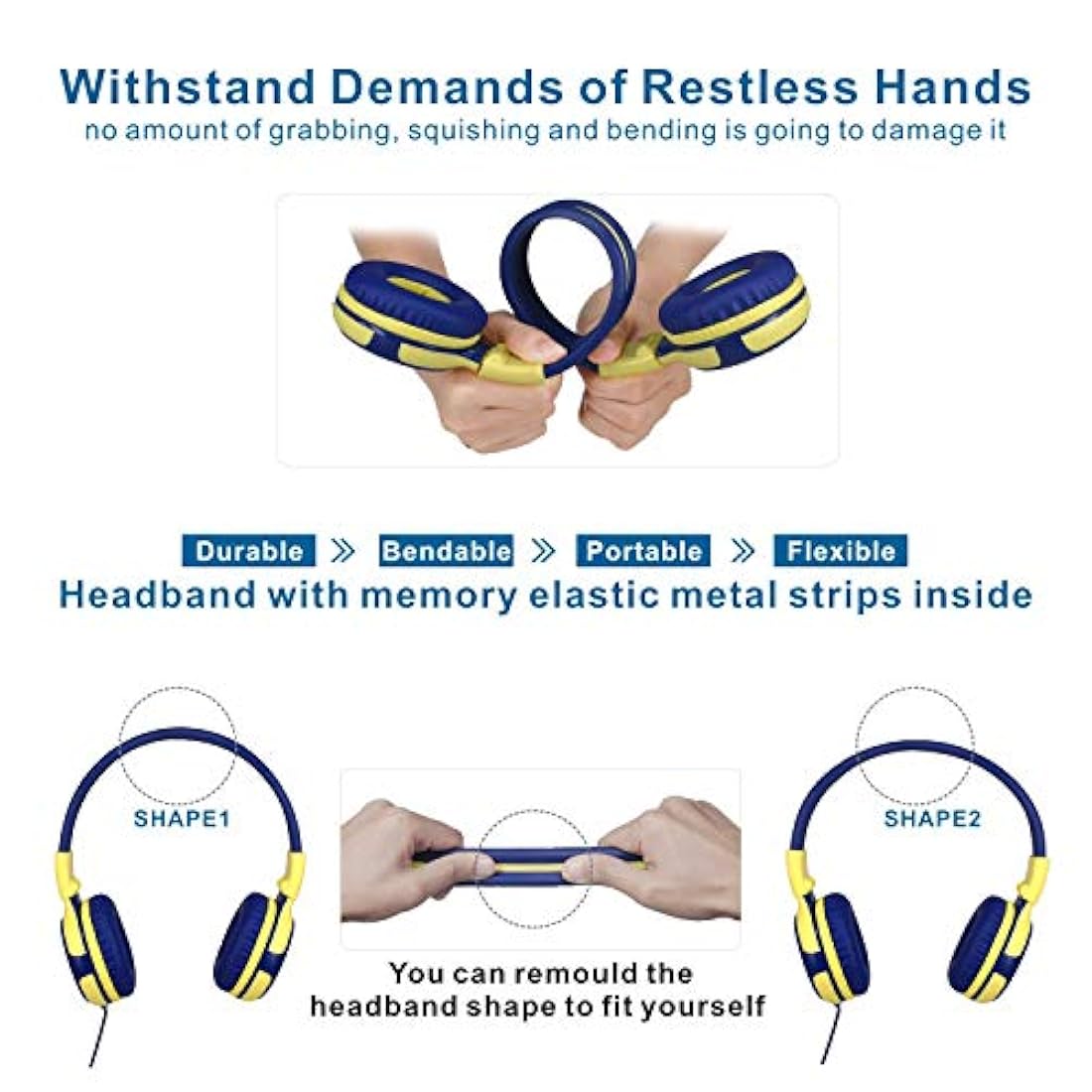 Auriculares portátiles para niños con protección auditiva