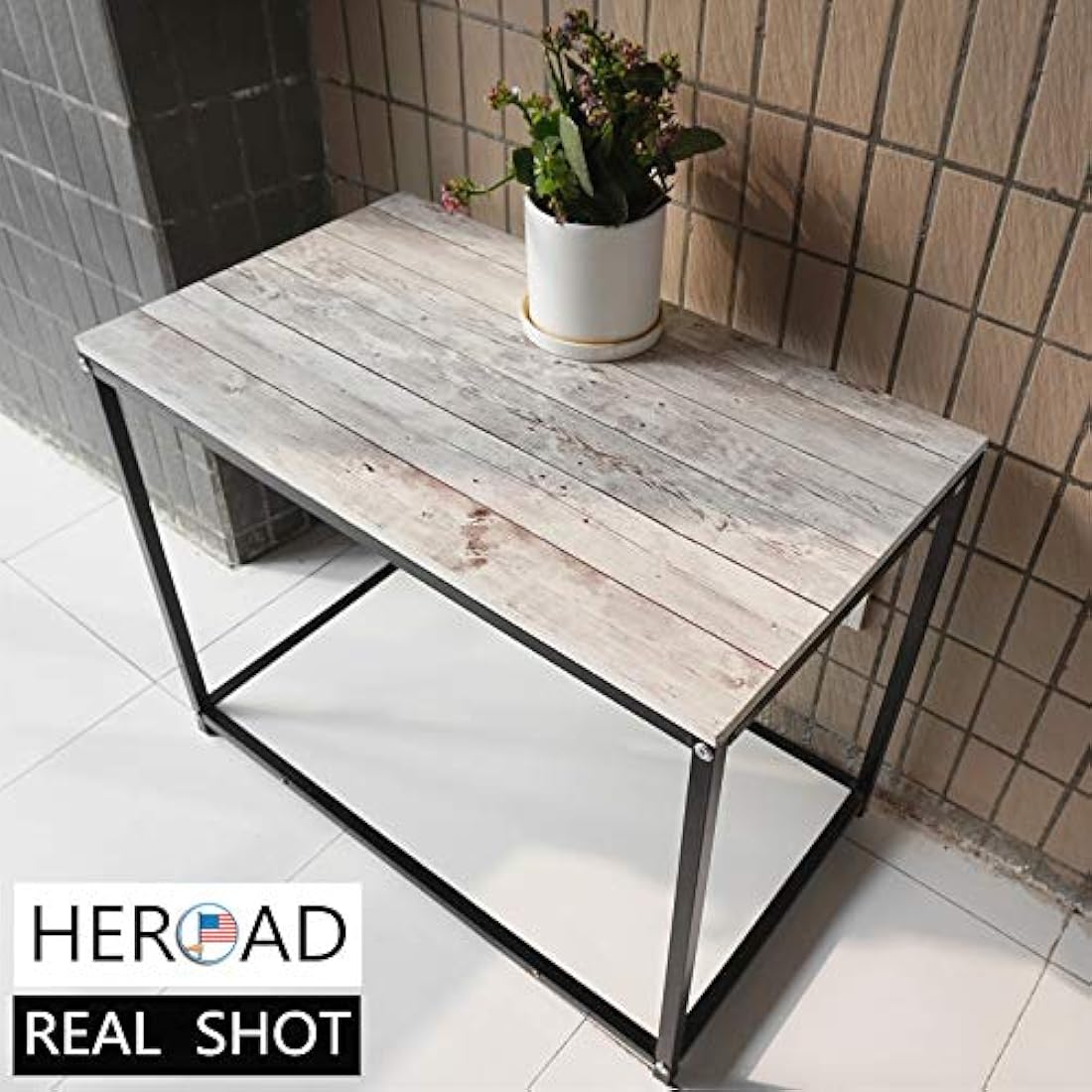 Papel vinilo autoadhesivo tipo madera envejecida(17.7x197)