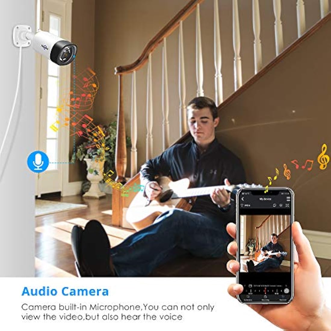 Hiseeu - Sistema de cámara de seguridad inalámbrica