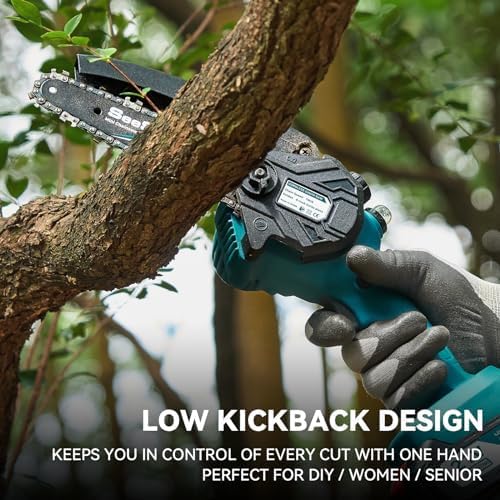 Seesii Mini motosierra inalámbrica 6 con baterías CH600