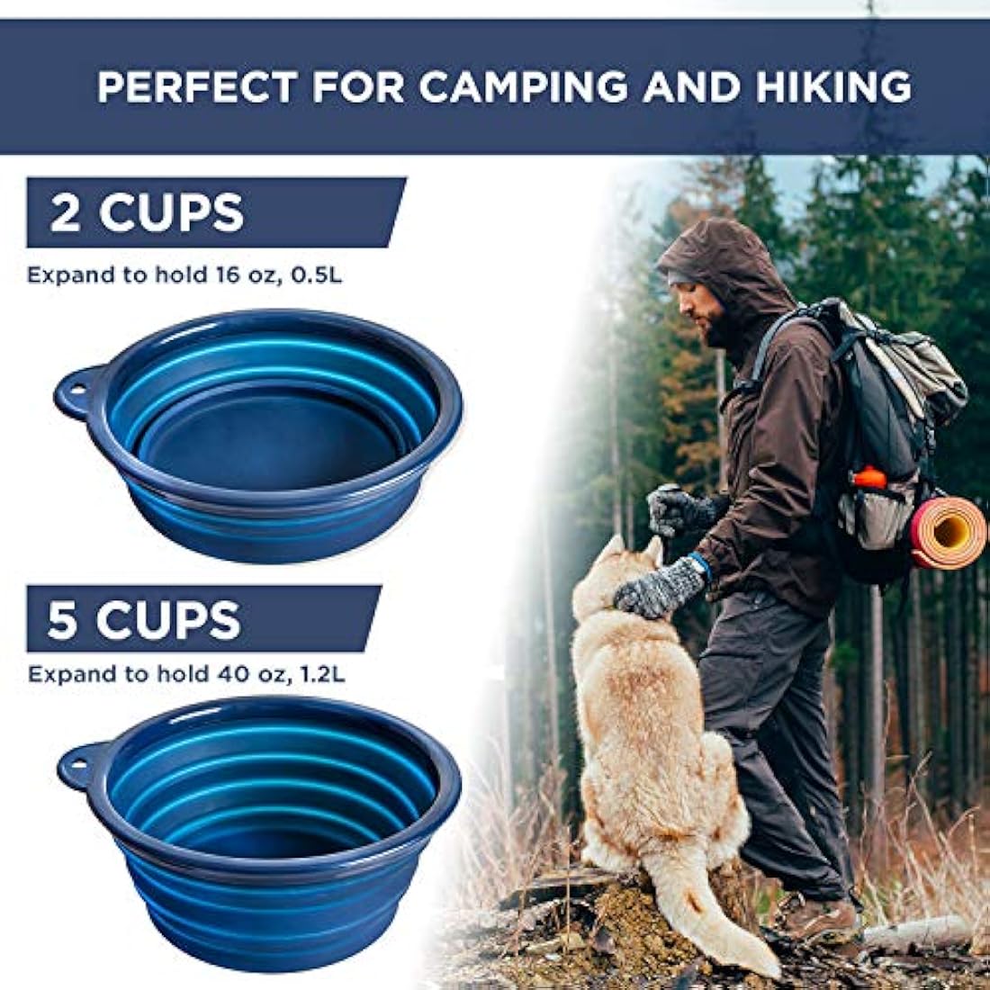 Cuenco grande plegable para perros grandes,