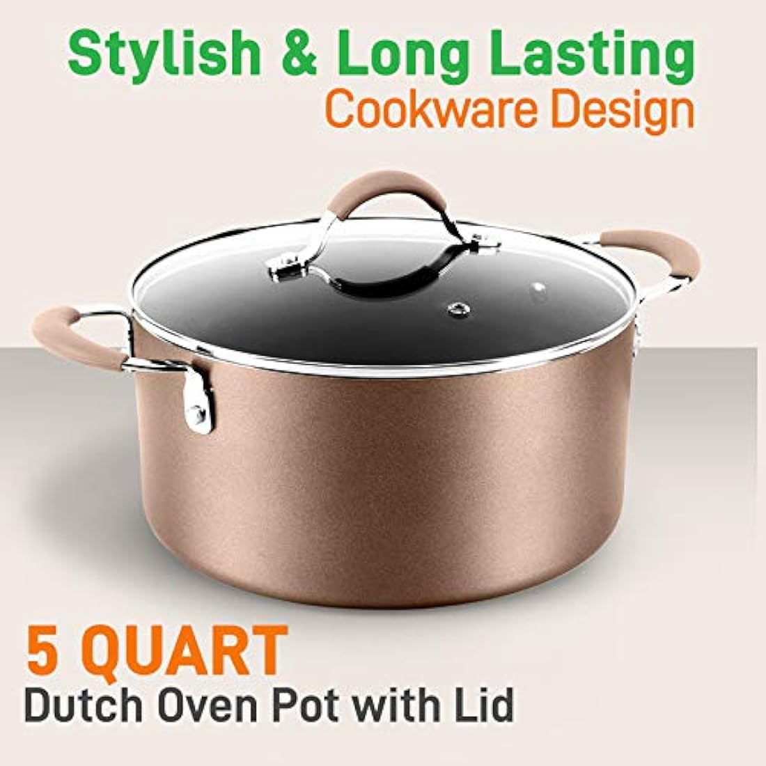 Olla grande antiadherentes 5 cuartos NutriChef PRTNCCW14SDOP