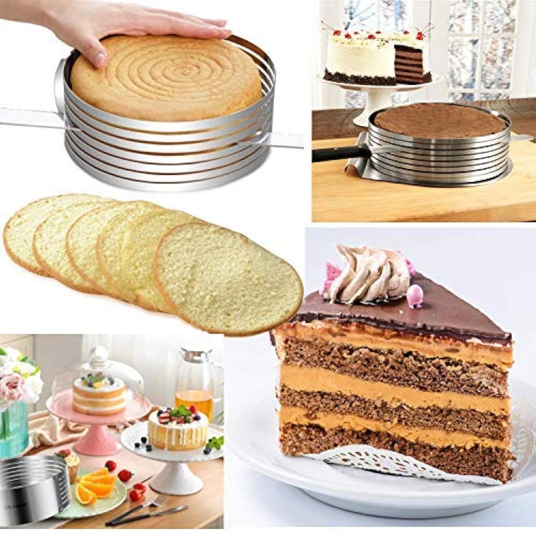 Molde para tartas con nivelador de pasteles, ajustable