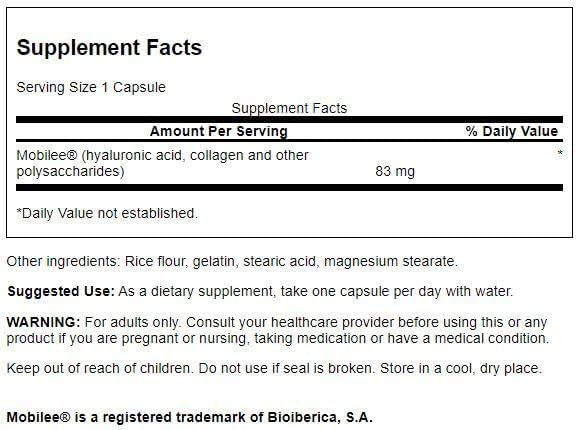 Swanson Complejo de ácido hialurónico hialurónico 60 cápsulas