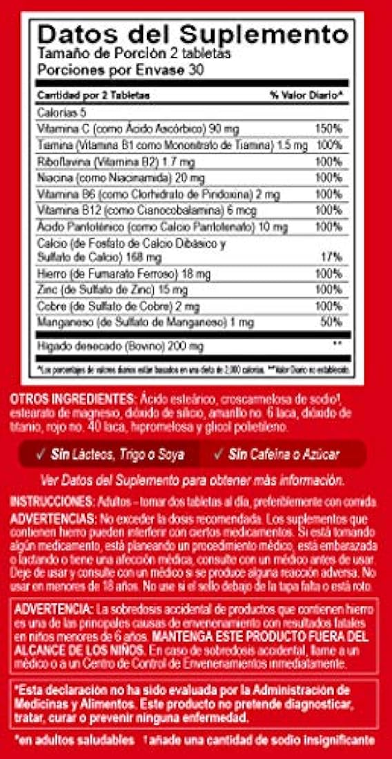 Globulo Rojo Multivitamínico con Vitamina C
