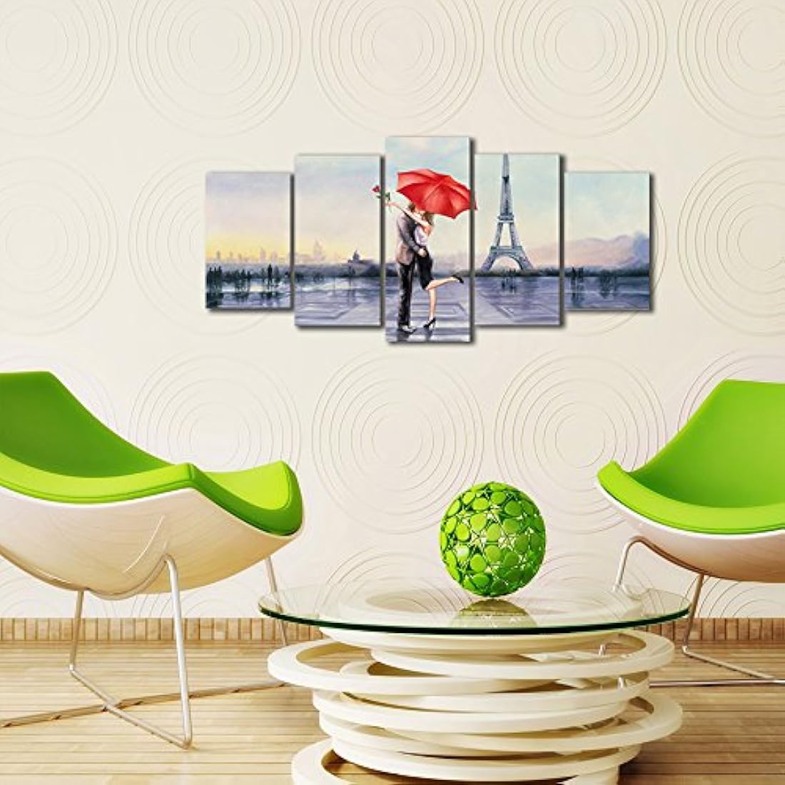 Pyradecor - Lienzo con impresión giclée 5 paneles, tamaño XL