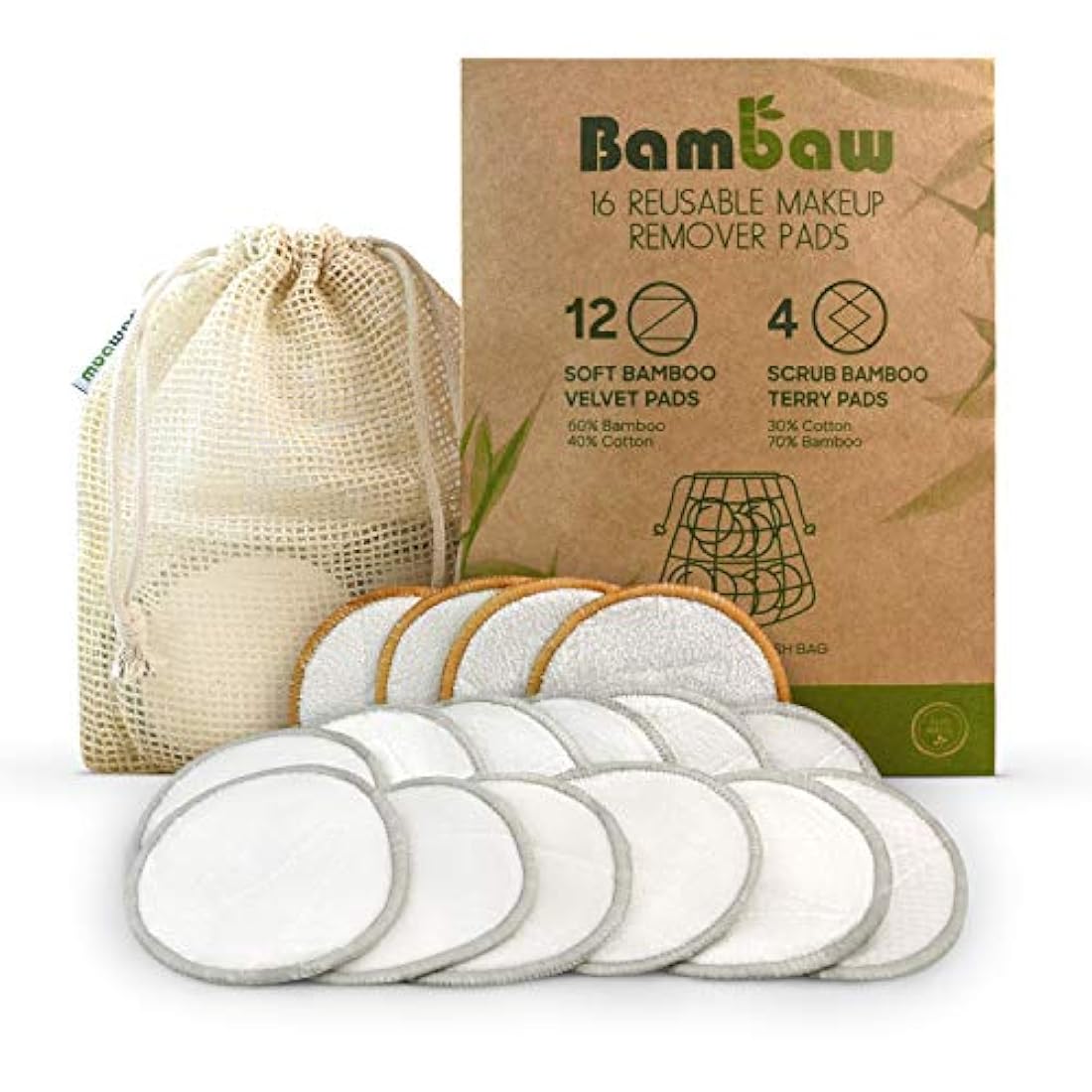 almohadillas de maquillaje Bamboo