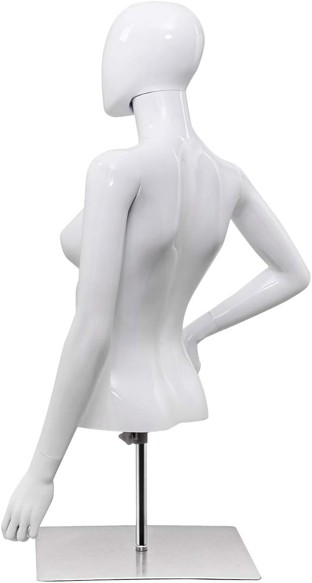 Torso Maniquí Femenino Giantex Altura Ajustable con Soporte