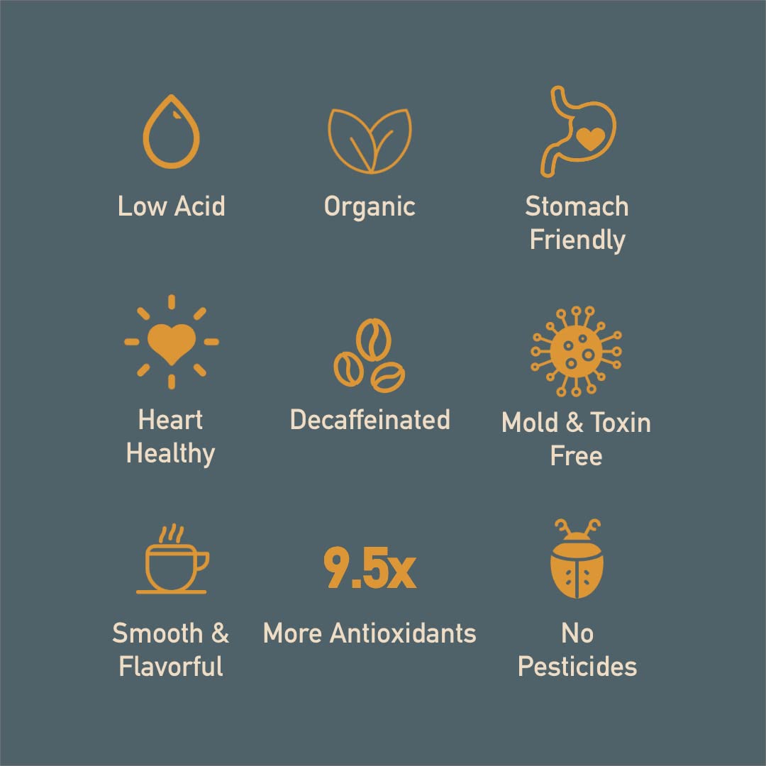 Café Saludable en Grano - Orgánico Descafeinado 11oz