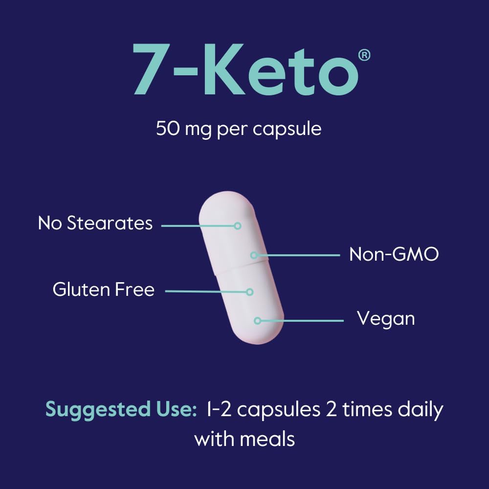 Suplemento 7-Keto DHEA 50 mg BESTVITE 120 Cápsulas Vegetarianas