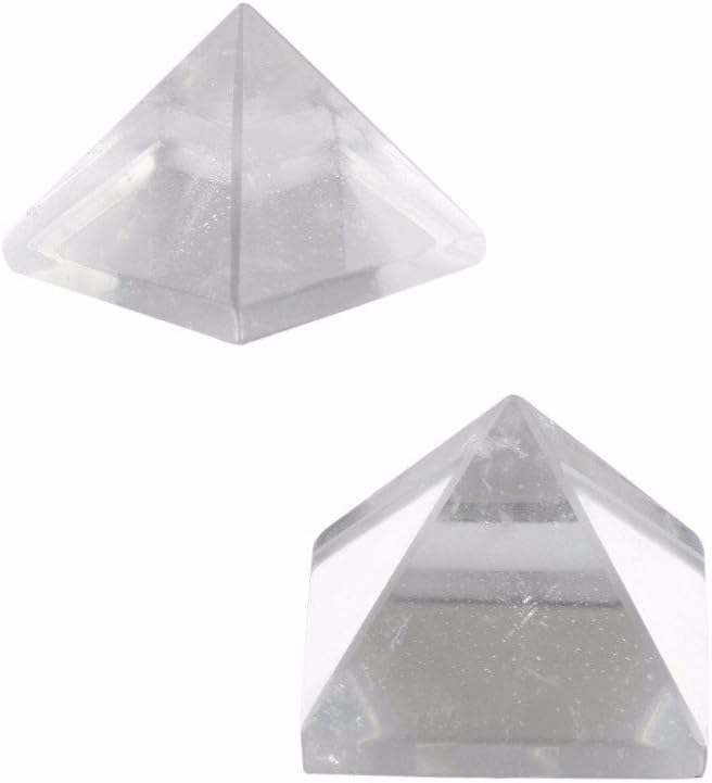 rockcloud Figura de pirámide de piedra metafísica sanadora, de cristal, cuarzo rosa, y fluorita.
