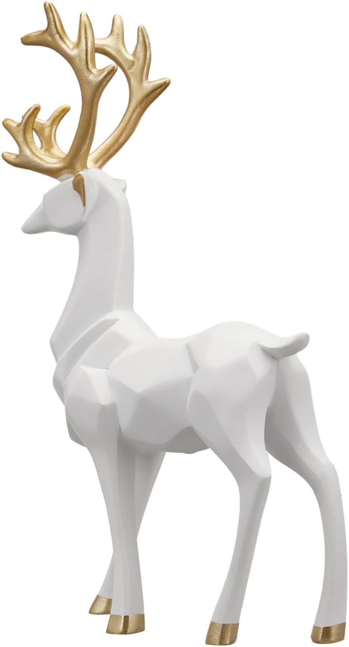 Adornos de Resina Ciervo Madre e Hijo - 2 Piezas Geométricos