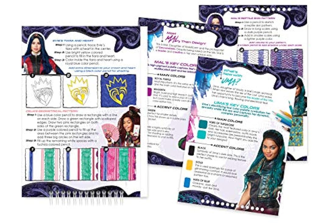 Libro de dibujo para colorear de Descendants 3 de Disney.