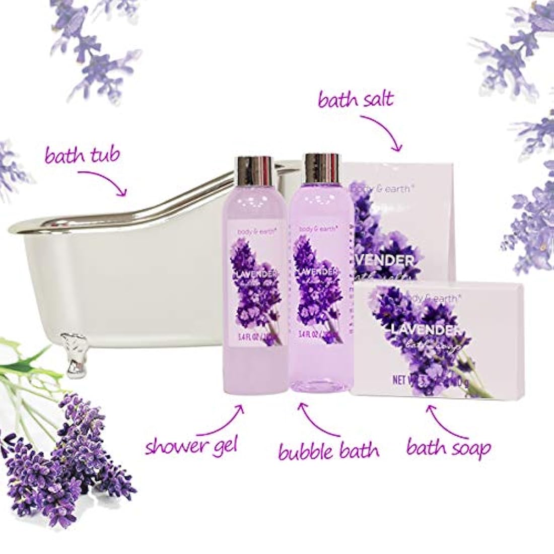 Cesta de regalo para mujer, aroma de lavanda