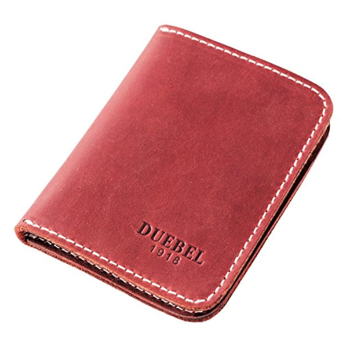 Cartera de piel auténtica de grano completo bolsillo frontal