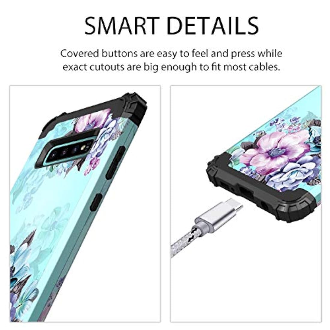 Casetego - Carcasa para Samsung Galaxy S10, diseño floral