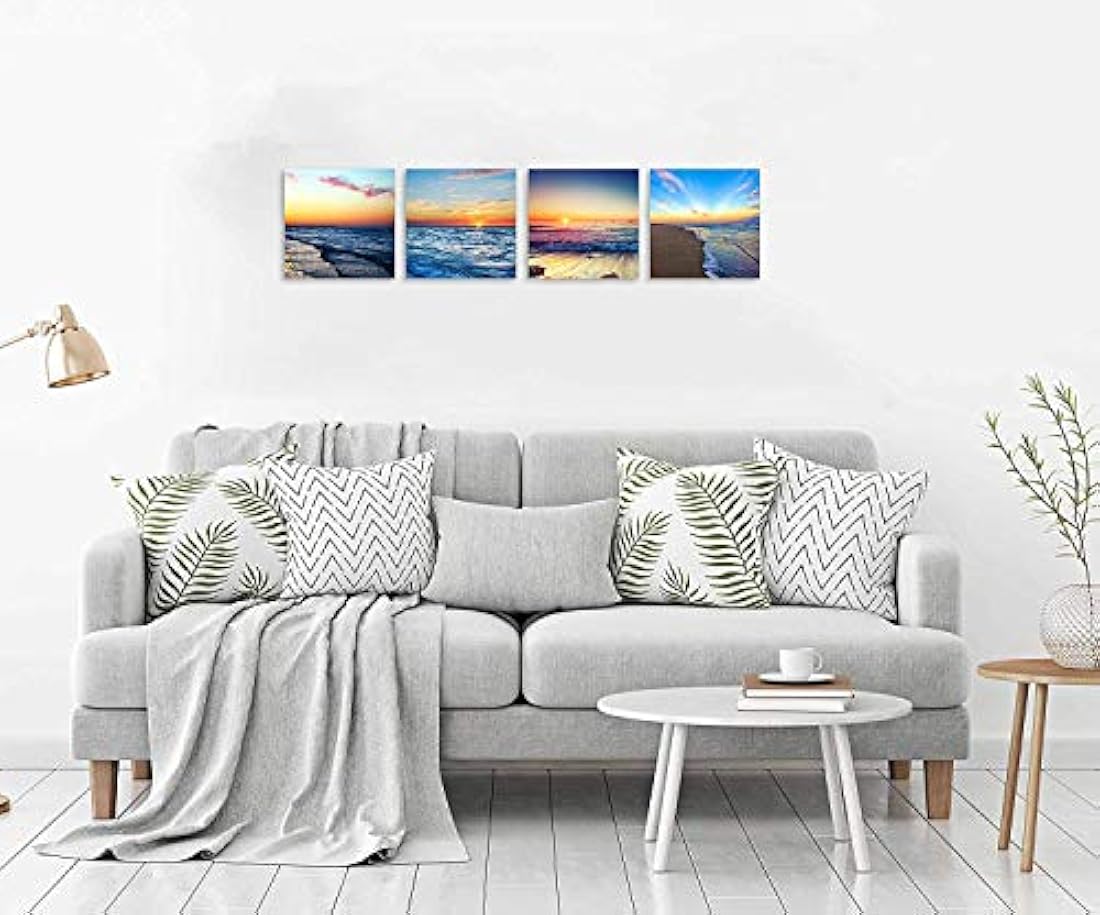 Cuadro con diseño de apuesta de sol - QICAI