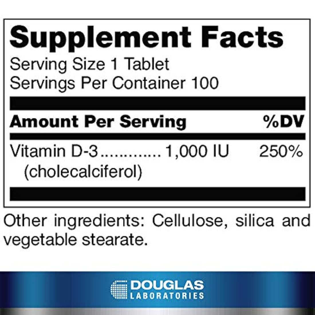 Douglas Laboratories - Vitamina D (1,000 I.U.) - Suplemento