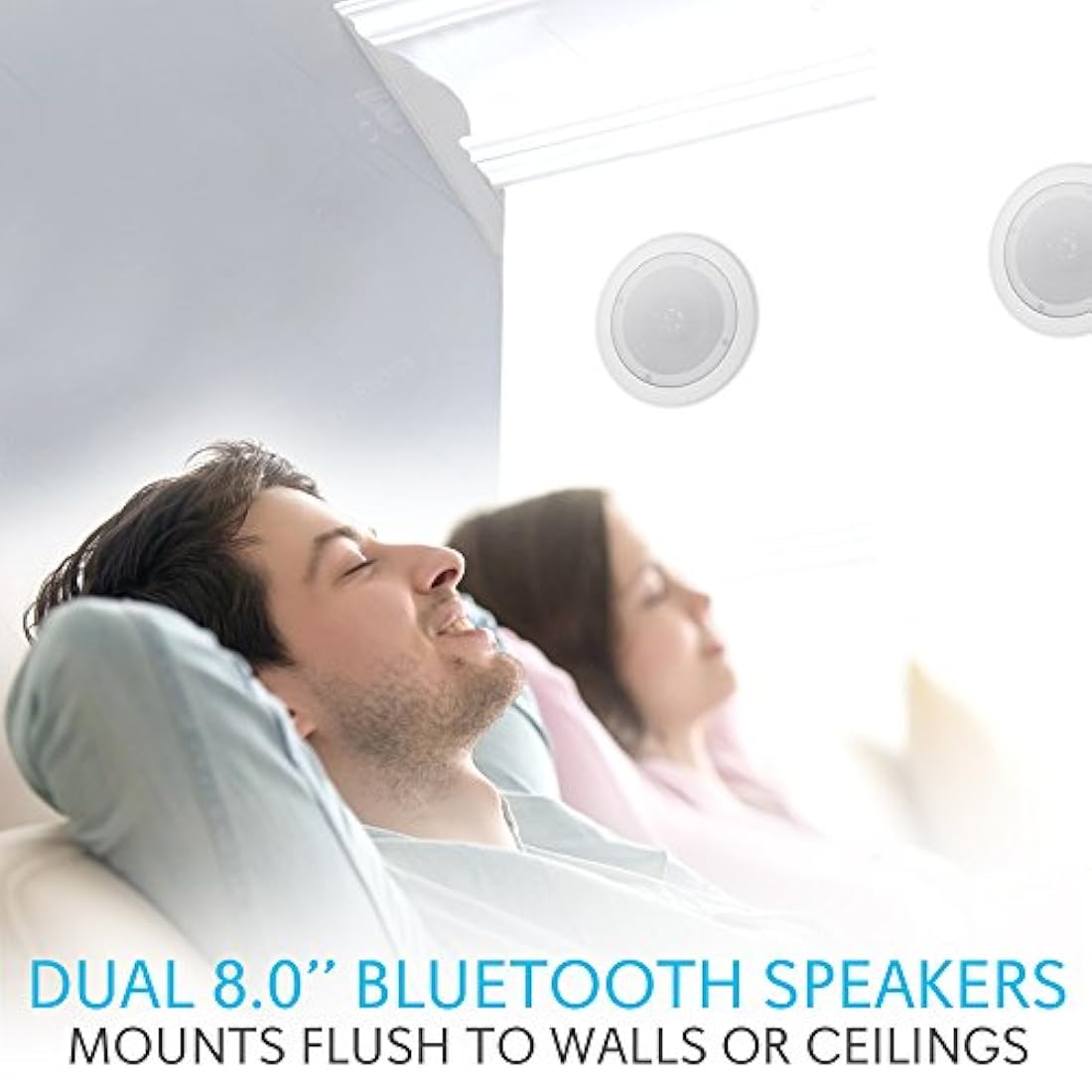 Parlantes con Bluetooth empotrad pared PYLE-HOME PDICBT852RD