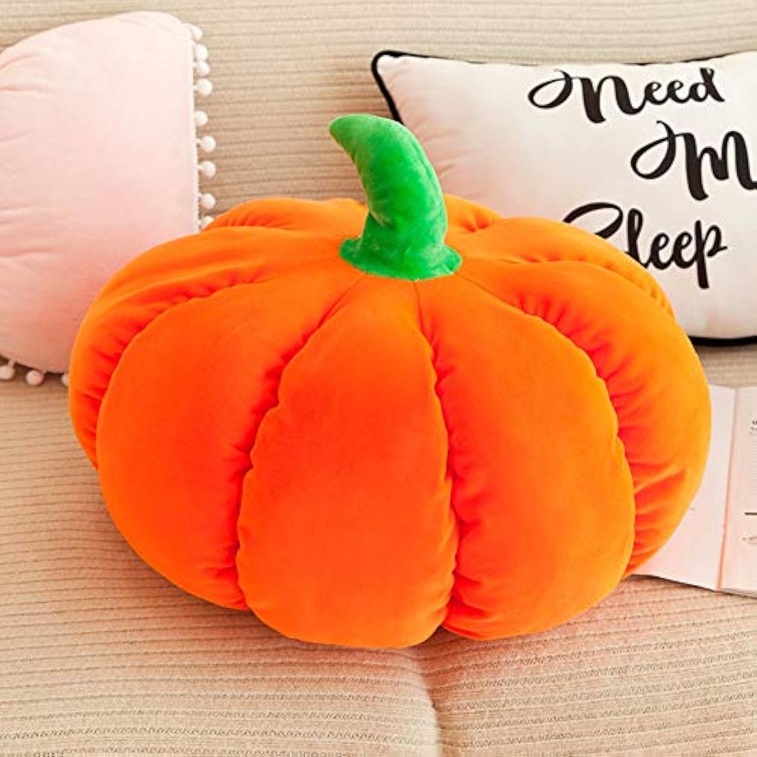 Almohada de peluche de calabaza suave para decoración
